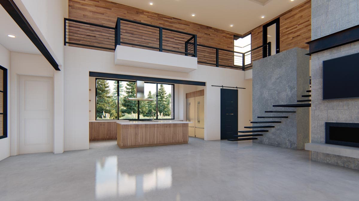 Plan 915036CHP: Modern House Plan with a Carport Plus a 4-Car Detached Garage  - Image #8 - Modern, Northwest