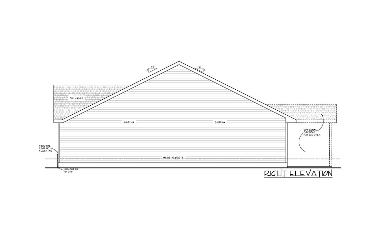 Plan 42631DB: Traditional Ranch House Plan with Split Bedrooms - 1603 Sq Ft - Image #7 - Ranch, Traditional