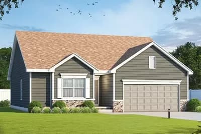 Traditional Ranch House Plan with Split Bedrooms - 1603 Sq Ft