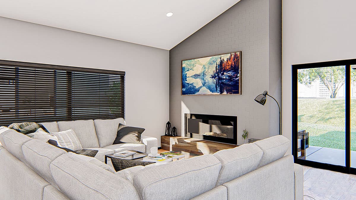 Plan 62865DJ: 20'-Wide House Plan with 3 Bedrooms - Image #5 - Contemporary, Northwest, Prairie