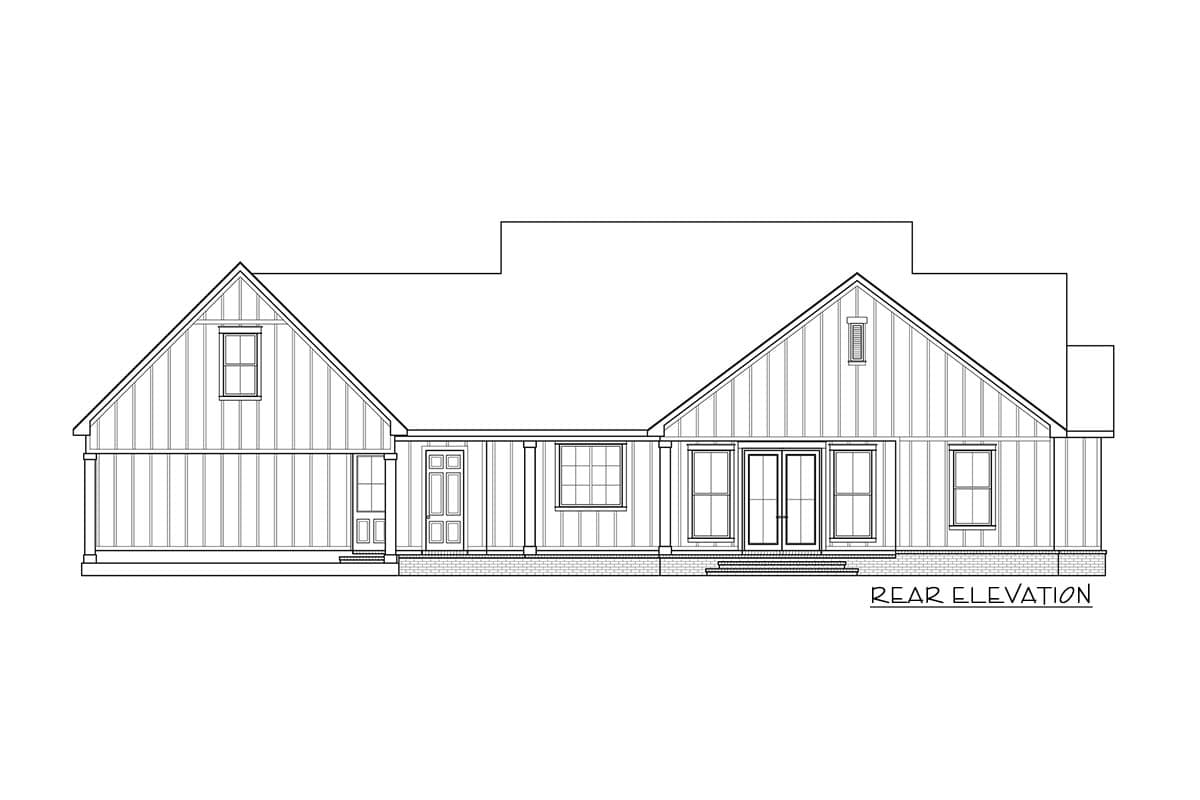 Plan 56467SM: 3-Bedroom Modern Farmhouse with Wrap-Around Front Porch - 2216 Sq Ft - Image #8 - Country, Modern Farmhouse, New American, Traditional