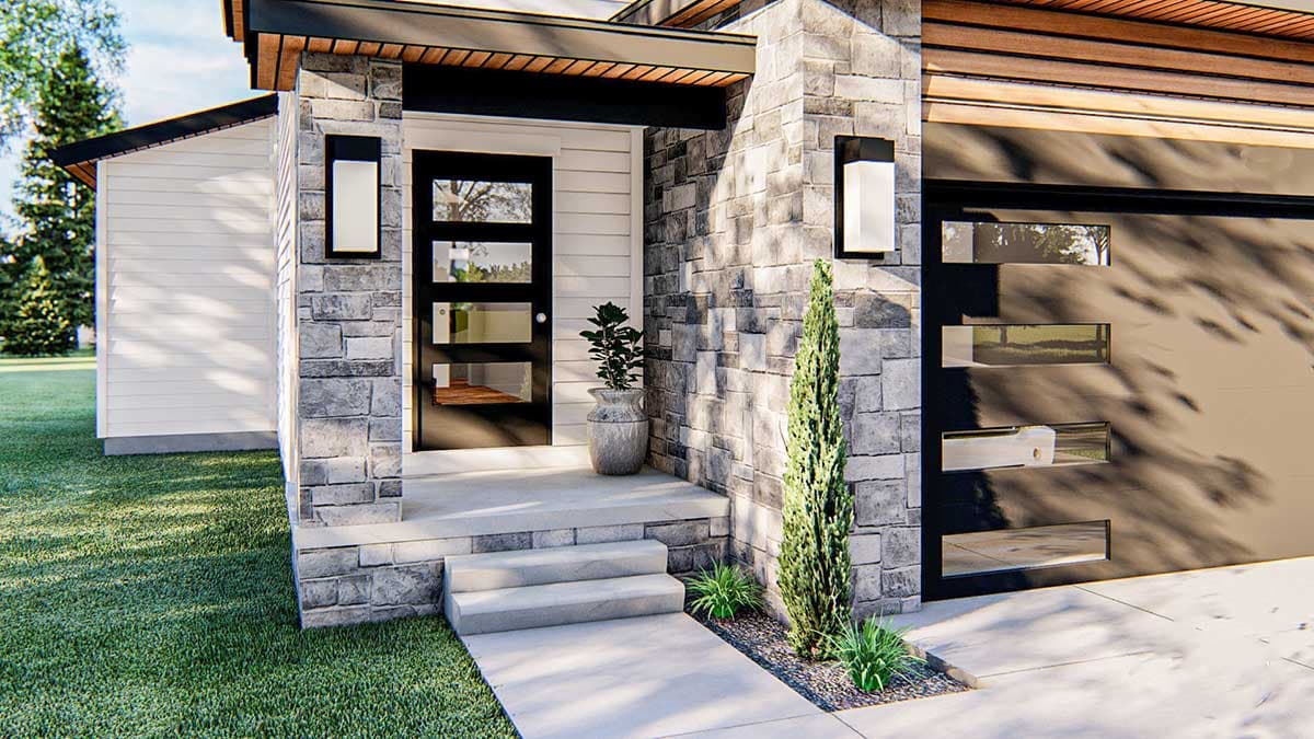 Plan 62866DJ: Efficient 3-Bed Modern-Style Home Plan - 1777 Sq Ft - Image #4 - Modern, Prairie