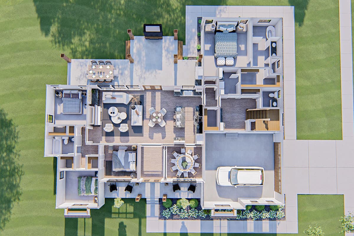 Plan 62867DJ: Modern Farmhouse Plan with Fantastic Master Suite - Image #11 - Country, Farmhouse, Modern Farmhouse, New American, Southern