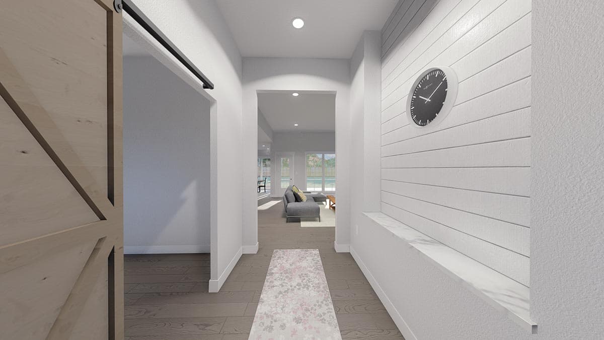 Plan 51834HZ: Elegant Modern Farmhouse Plan with Split Bedroom Layout - Image #5 - Country, Farmhouse, Modern Farmhouse, New American