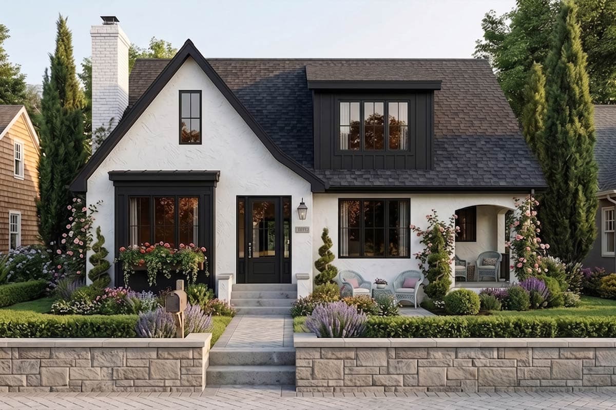 Plan image - 62870DJ:Modern Cottage House Plan with Cathedral Ceiling in Family Room - 2369 Sq Ft