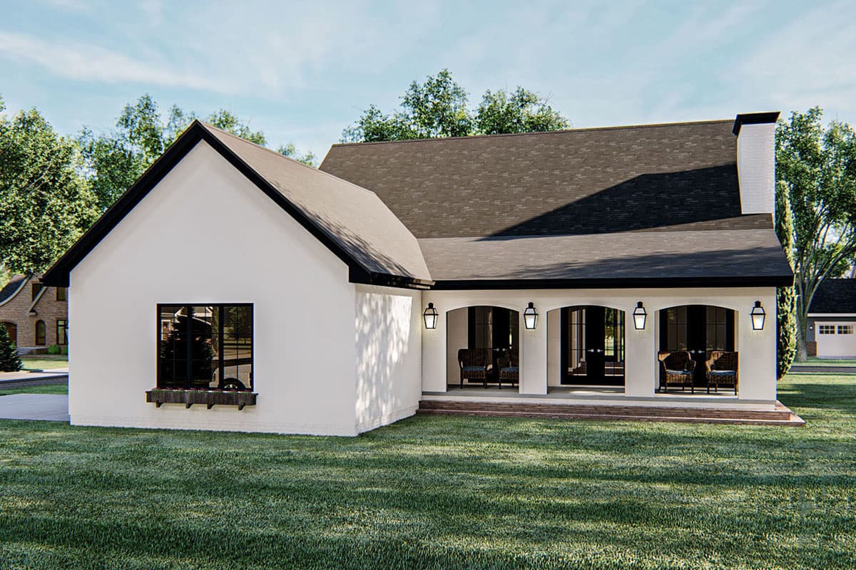 Plan 62870DJ: Modern Cottage House Plan with Cathedral Ceiling in Family Room - 2369 Sq Ft - Image #4 - Cottage, Country, New American, Traditional, Transitional