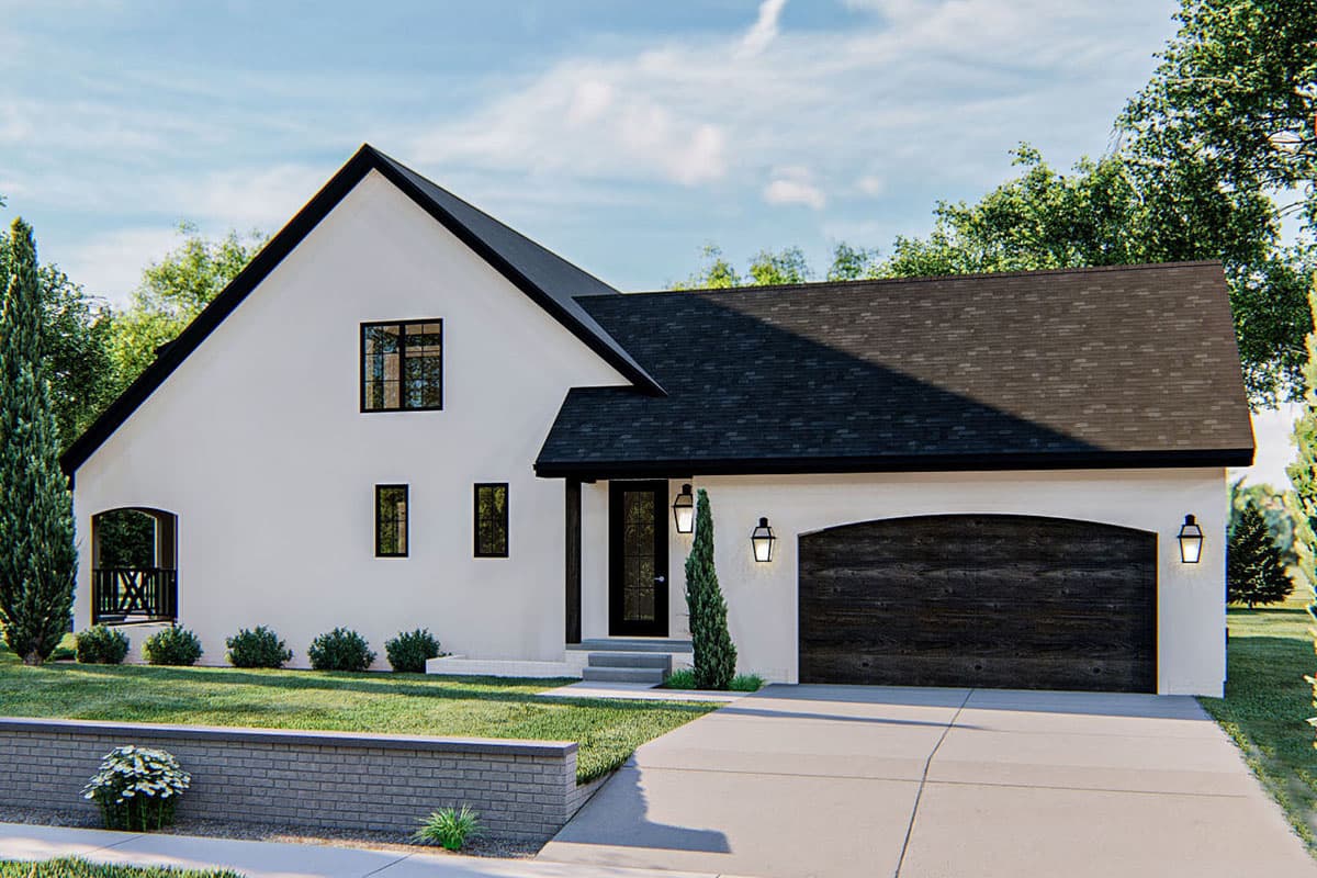 Plan 62870DJ: Modern Cottage House Plan with Cathedral Ceiling in Family Room - 2369 Sq Ft - Image #5 - Cottage, Country, New American, Traditional, Transitional