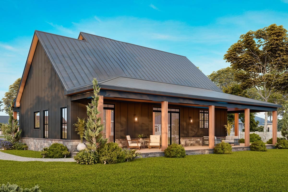 Plan 12319JL: Two-Story Modern Farmhouse Home Plan with Rear Wrap-Around Porch - 1999 Sq Ft - Image #10 - Country, Farmhouse, Modern Farmhouse, New American, Traditional