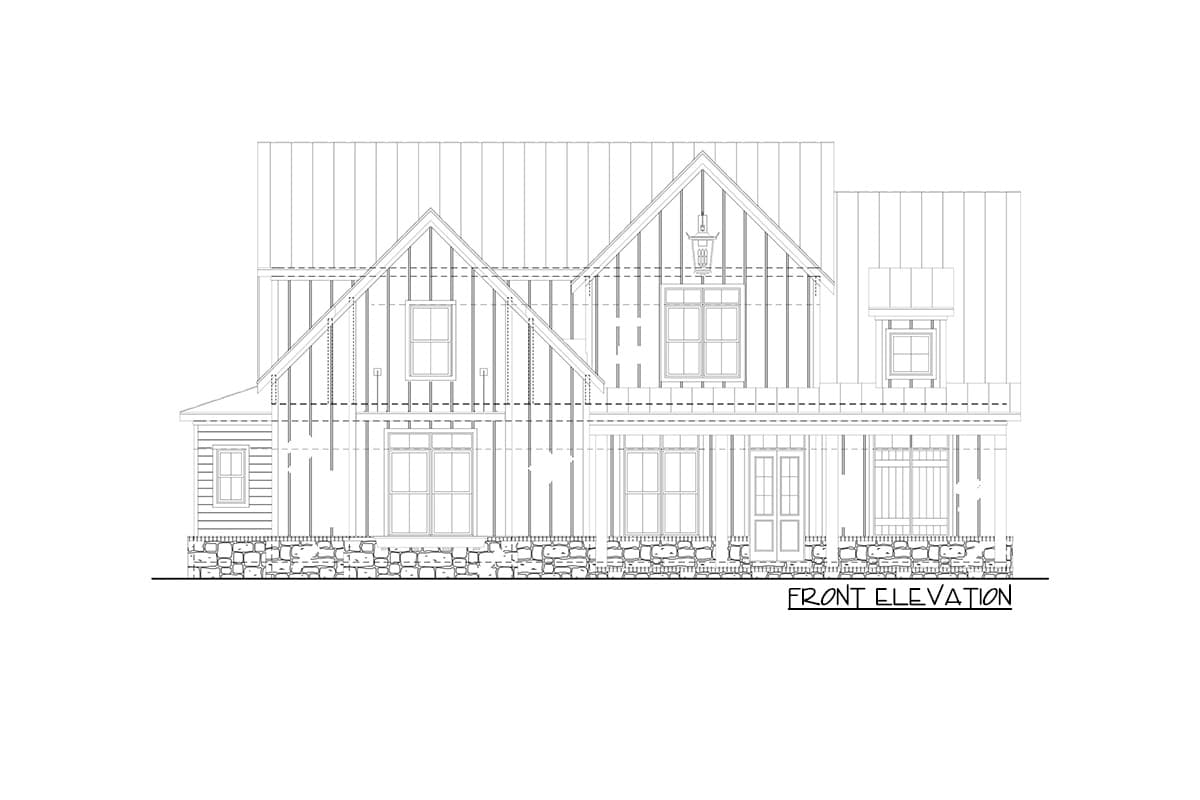 Plan 12319JL: Two-Story Modern Farmhouse Home Plan with Rear Wrap-Around Porch - 1999 Sq Ft - Image #45 - Country, Farmhouse, Modern Farmhouse, New American, Traditional