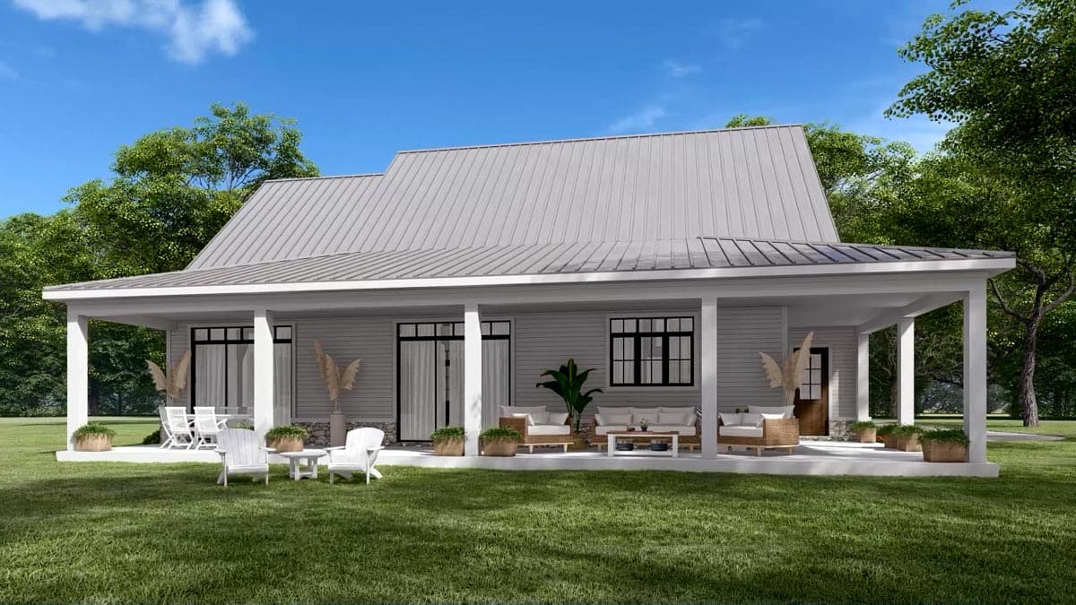 Plan 12319JL: Two-Story Modern Farmhouse Home Plan with Rear Wrap-Around Porch - 1999 Sq Ft - Image #25 - Country, Farmhouse, Modern Farmhouse, New American, Traditional