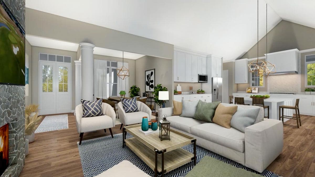 Plan 12319JL: Two-Story Modern Farmhouse Home Plan with Rear Wrap-Around Porch - 1999 Sq Ft - Image #28 - Country, Farmhouse, Modern Farmhouse, New American, Traditional