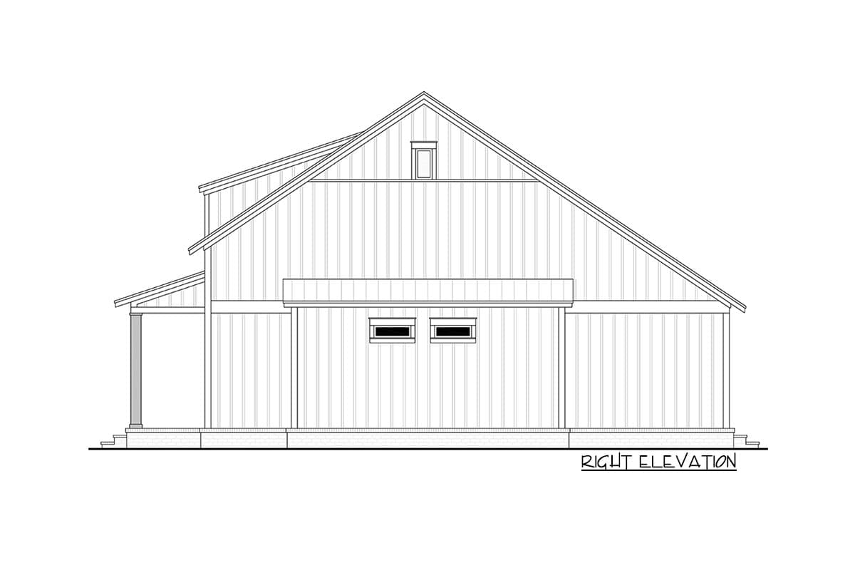 Plan 51835HZ: 2-Bed Cottage House Plan with Porches Front and Back - 1257 Sq Ft - Image #8 - Cabin, Cottage, Country, Craftsman, Farmhouse, Modern Farmhouse, New American, Traditional, Vacation