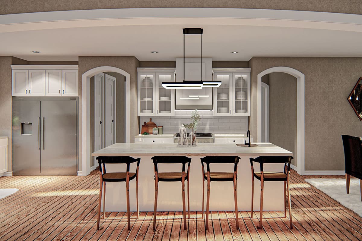 Plan 62872DJ: Modern Mediterranean House Plan with Luxurious Main Floor Master Suite - Image #10 - European, Mediterranean, Southern, Spanish