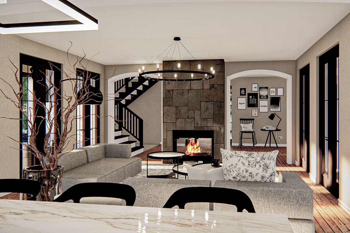Plan 62872DJ: Modern Mediterranean House Plan with Luxurious Main Floor Master Suite - Image #11 - European, Mediterranean, Southern, Spanish