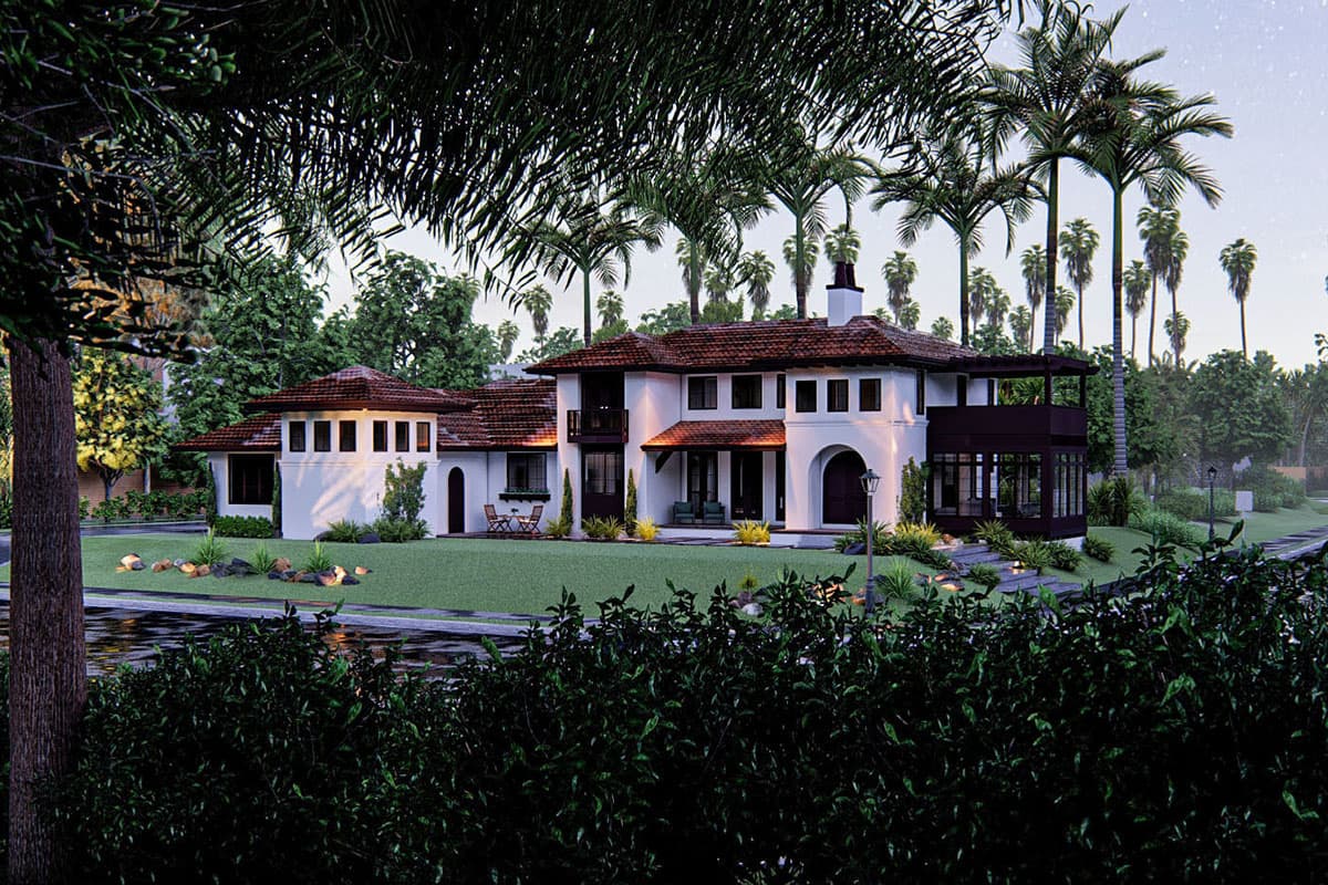 Plan 62872DJ: Modern Mediterranean House Plan with Luxurious Main Floor Master Suite - Image #8 - European, Mediterranean, Southern, Spanish