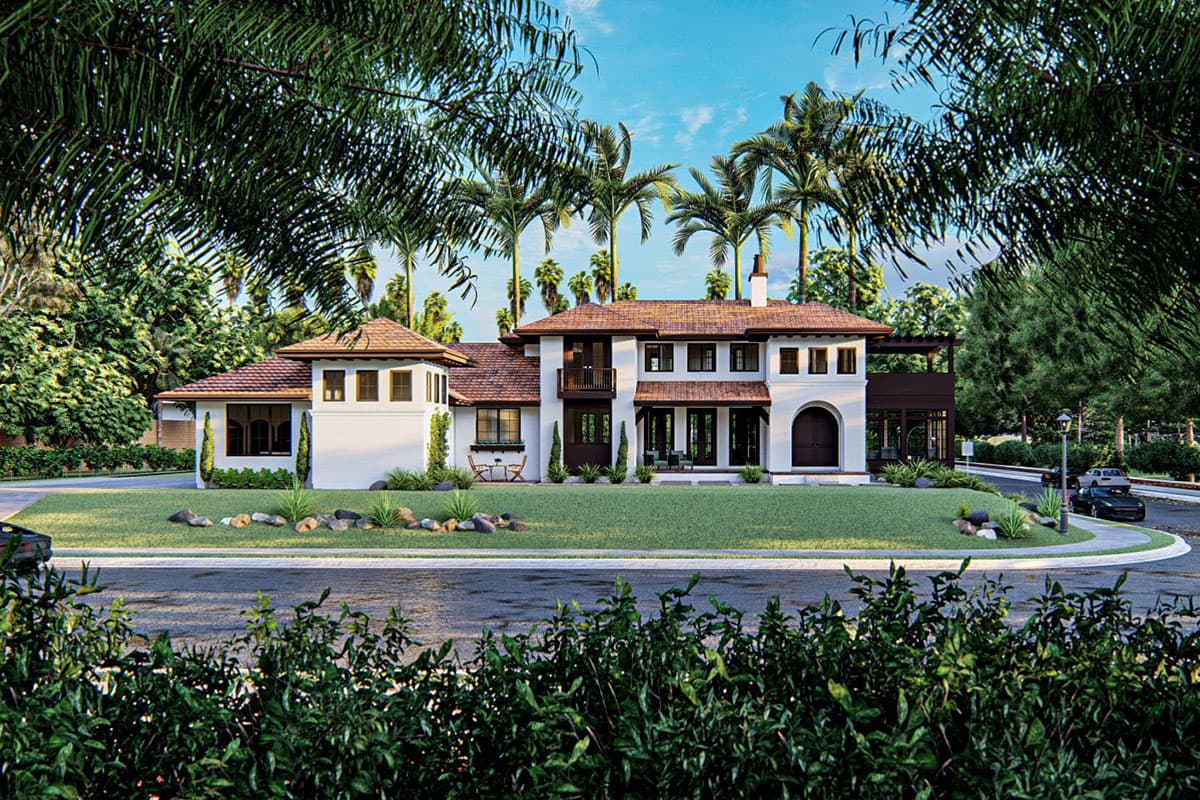 Plan 62872DJ: Modern Mediterranean House Plan with Luxurious Main Floor Master Suite - Image #9 - European, Mediterranean, Southern, Spanish