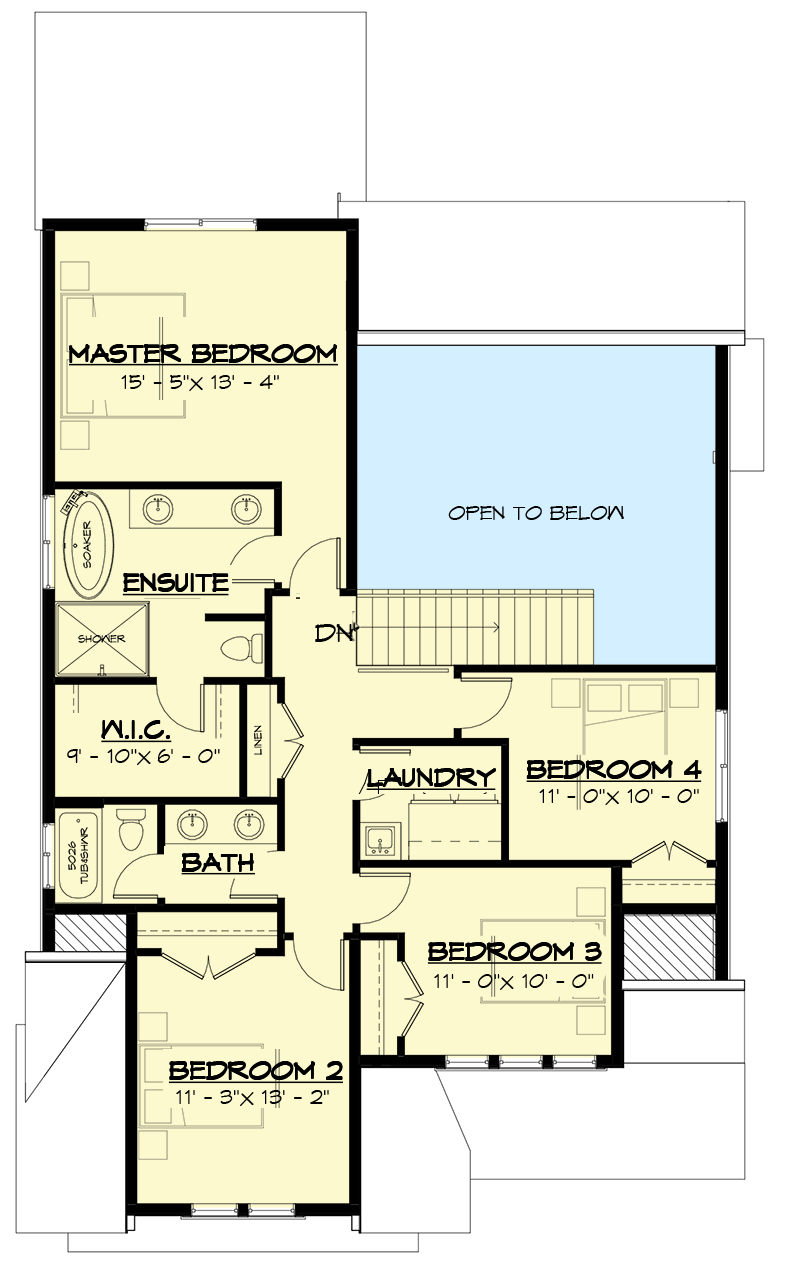 Plan 270017AF: Craftsman Home Plan with Optional Lower-Level Apartment - Floor Plan - 2nd Floor - Country, Craftsman, New American
