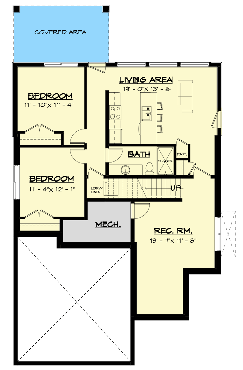 Plan 270017AF: Craftsman Home Plan with Optional Lower-Level Apartment - Floor Plan - Optional Lower Level - Country, Craftsman, New American