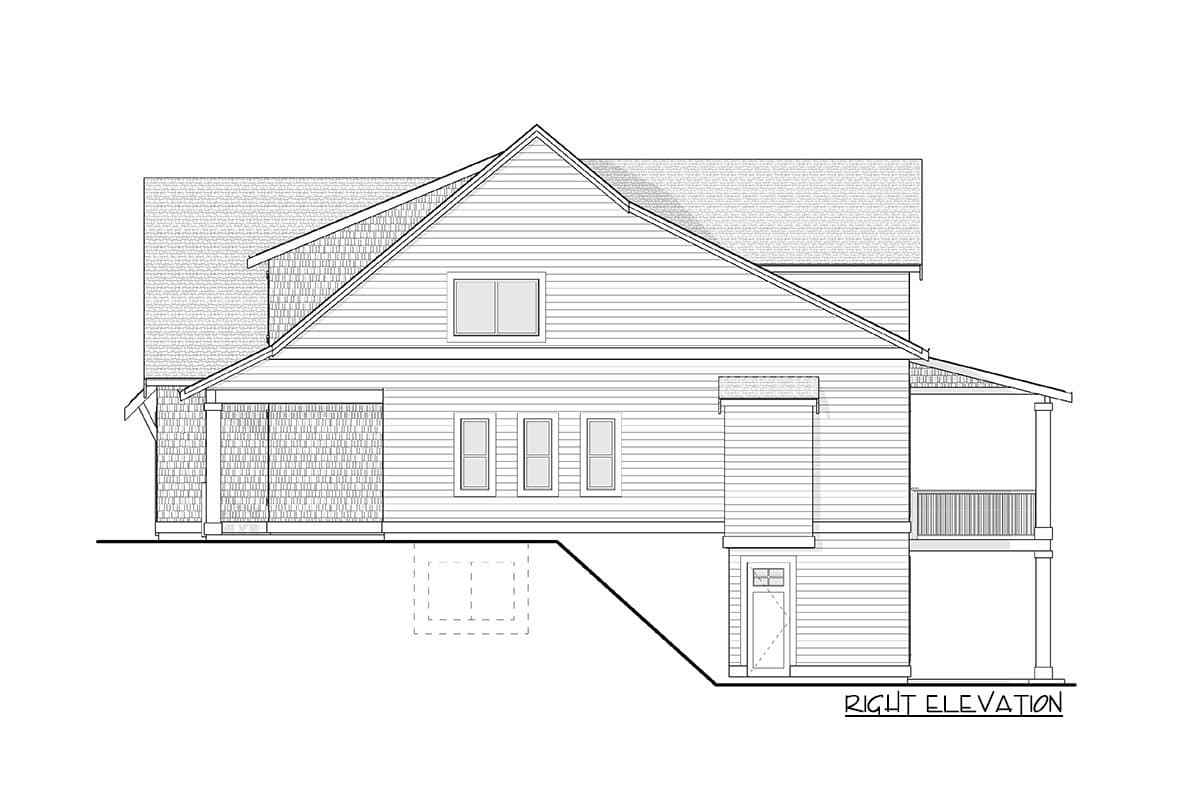 Plan 270017AF: Craftsman Home Plan with Optional Lower-Level Apartment - Image #5 - Country, Craftsman, New American