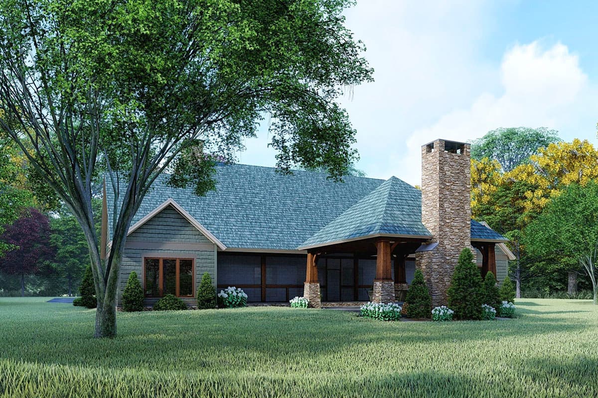 Plan 70665MK: One-Level Mountain House Plan with Open-Concept Living Space - 2050 Sq Ft - Image #4 - Country, Mountain, Rustic