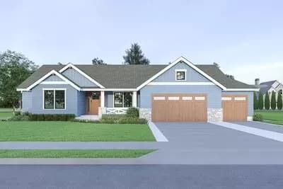 One-Level House Plan with Open Layout