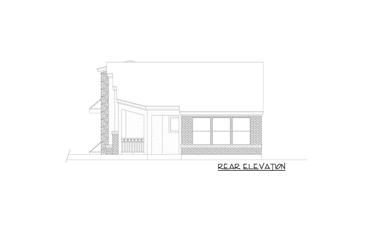 Plan 36600TX: 3-Bed House Plan with Rooftop Deck on Third Floor - Image #4 - Contemporary, Hill Country