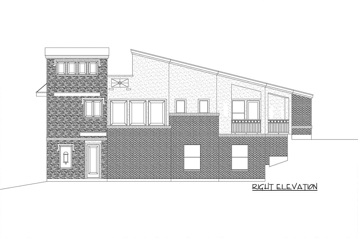 Plan 36600TX: 3-Bed House Plan with Rooftop Deck on Third Floor - Image #5 - Contemporary, Hill Country