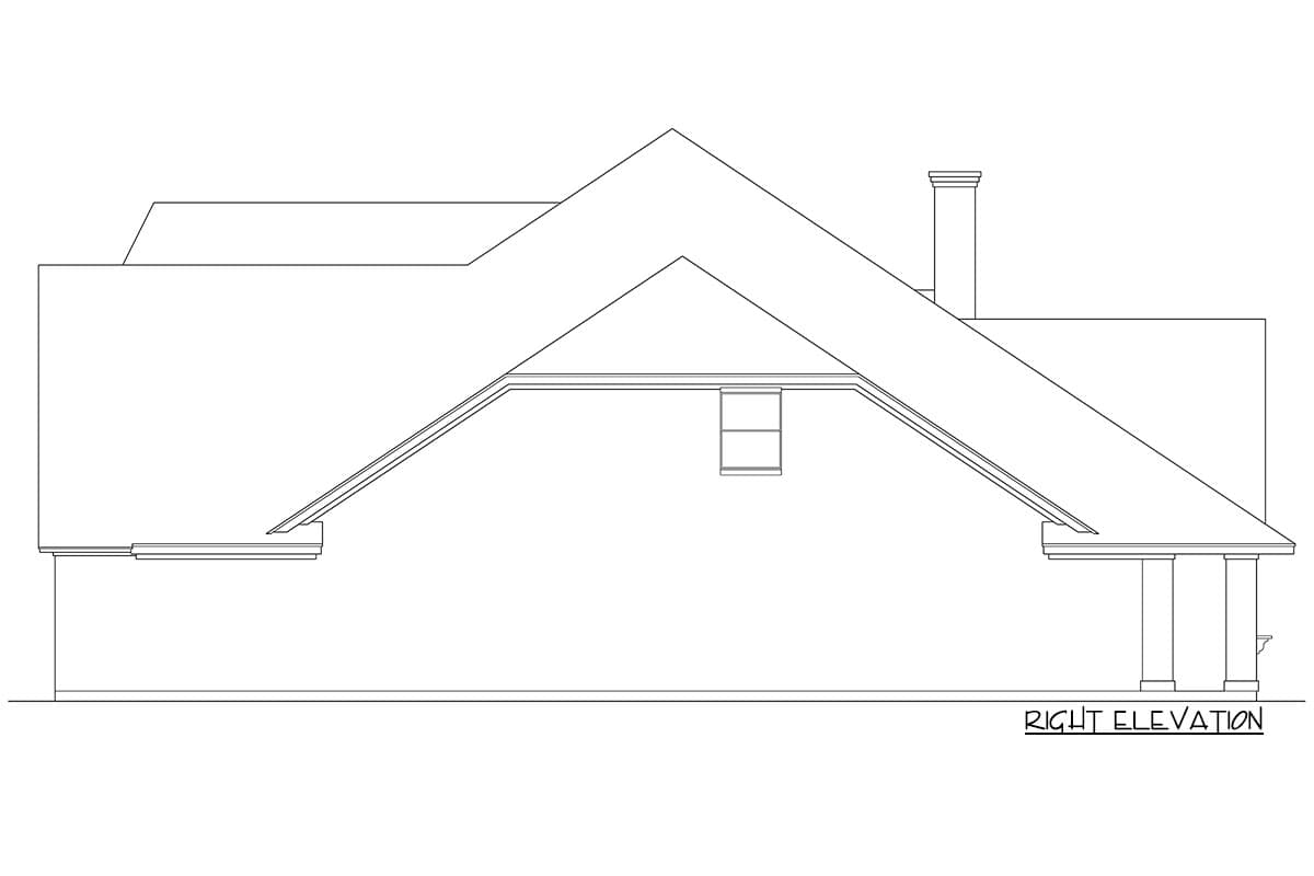 Plan 36603TX: Two-Story Home Plan with 3-Car Tandem Garage - Image #4 - European