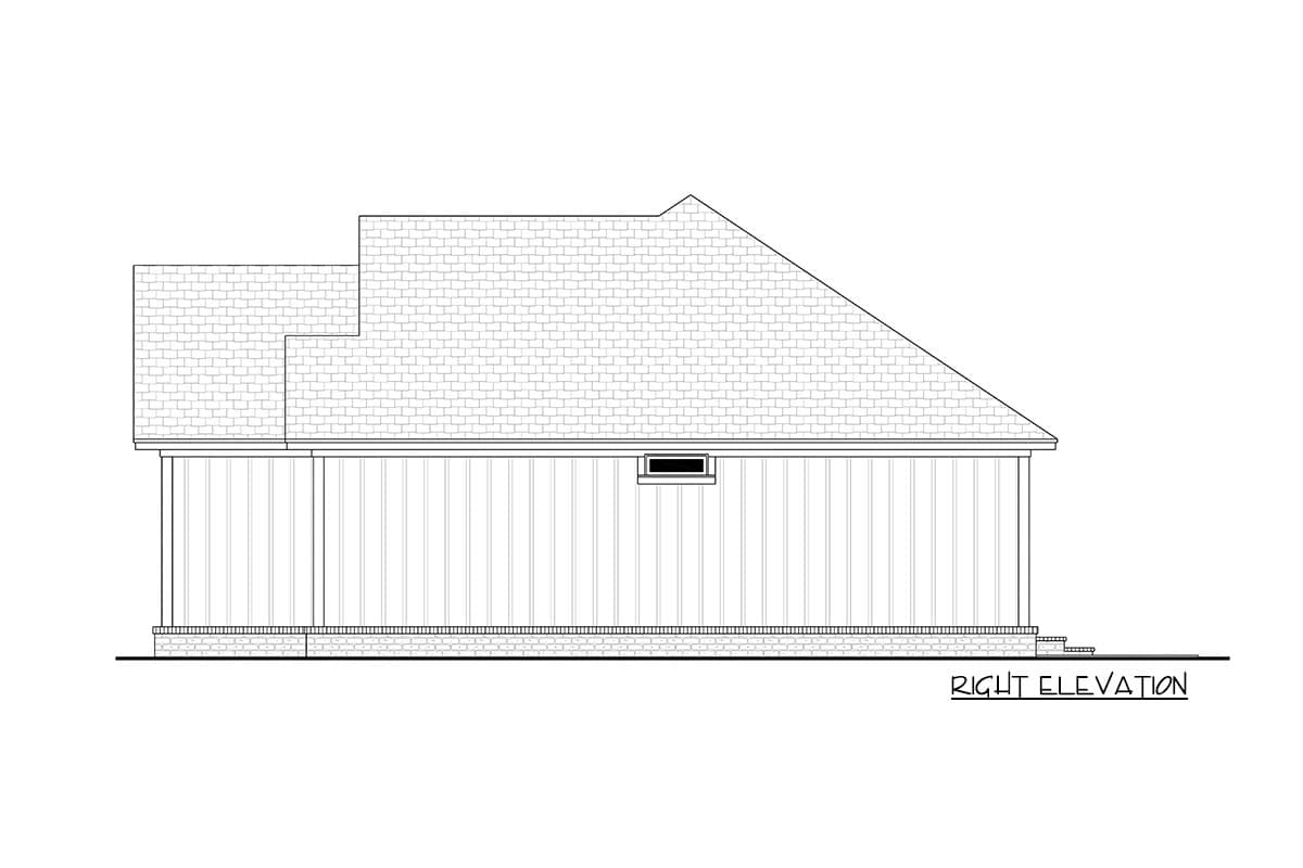 Plan 51836HZ: 3-Bed Country Craftsman House Plan with Split Bedroom Layout - 1264 Sq Ft - Image #11 - Farmhouse, New American, Southern