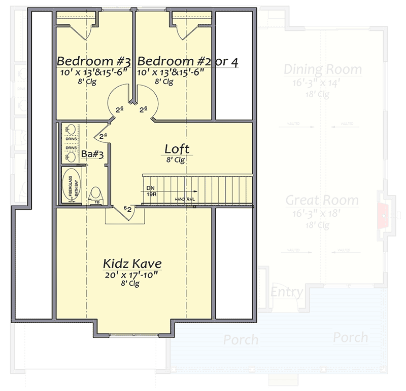 Plan 730001MRK: Exclusive New American Craftsman House Plan with Optional Finished Lower Level - Floor Plan - 2nd Floor - Craftsman, New American, Northwest