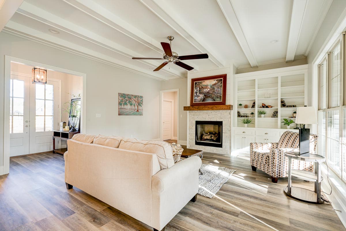 Plan 51837HZ: Split Bedroom New American House Plan with 8'-Deep Rear Porch - 2095 Sq Ft - Image #6 - Country, Craftsman, Farmhouse, French Country, New American