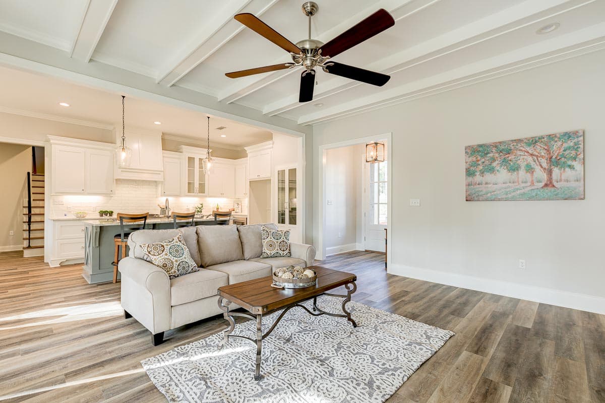 Plan 51837HZ: Split Bedroom New American House Plan with 8'-Deep Rear Porch - 2095 Sq Ft - Image #8 - Country, Craftsman, Farmhouse, French Country, New American