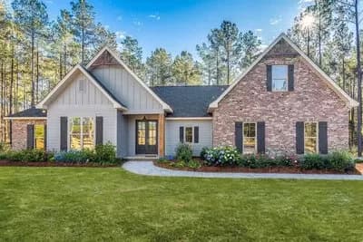 Split Bedroom New American House Plan with 8'-Deep Rear Porch - 2095 Sq Ft