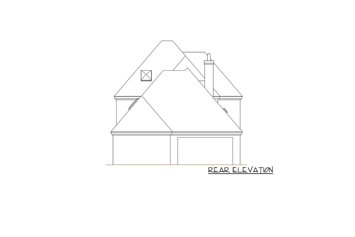 Plan 36612TX: Beautiful Two-Story House Plan with Rear-Entry Garage - Image #4 - Traditional