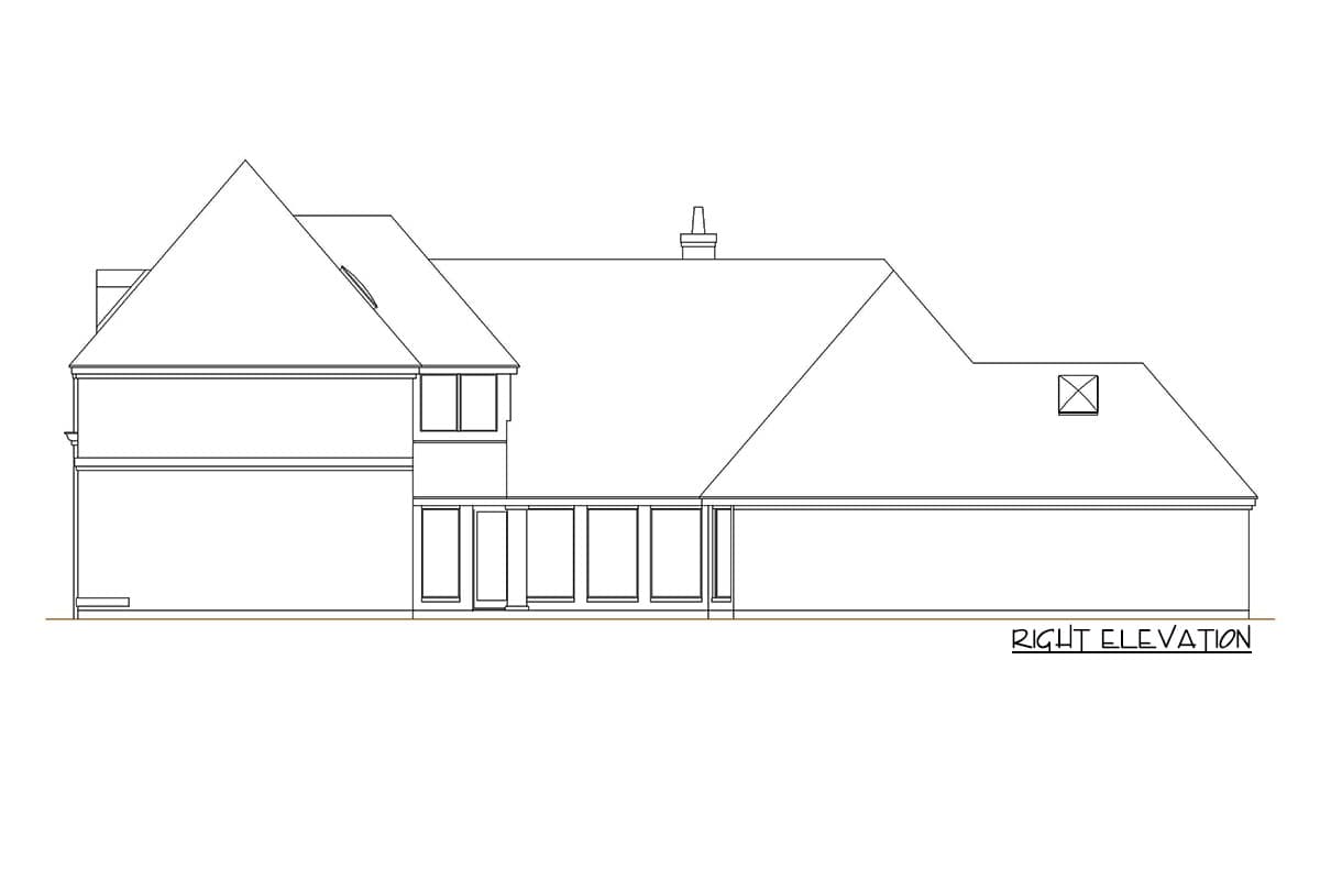 Plan 36612TX: Beautiful Two-Story House Plan with Rear-Entry Garage - Image #5 - Traditional