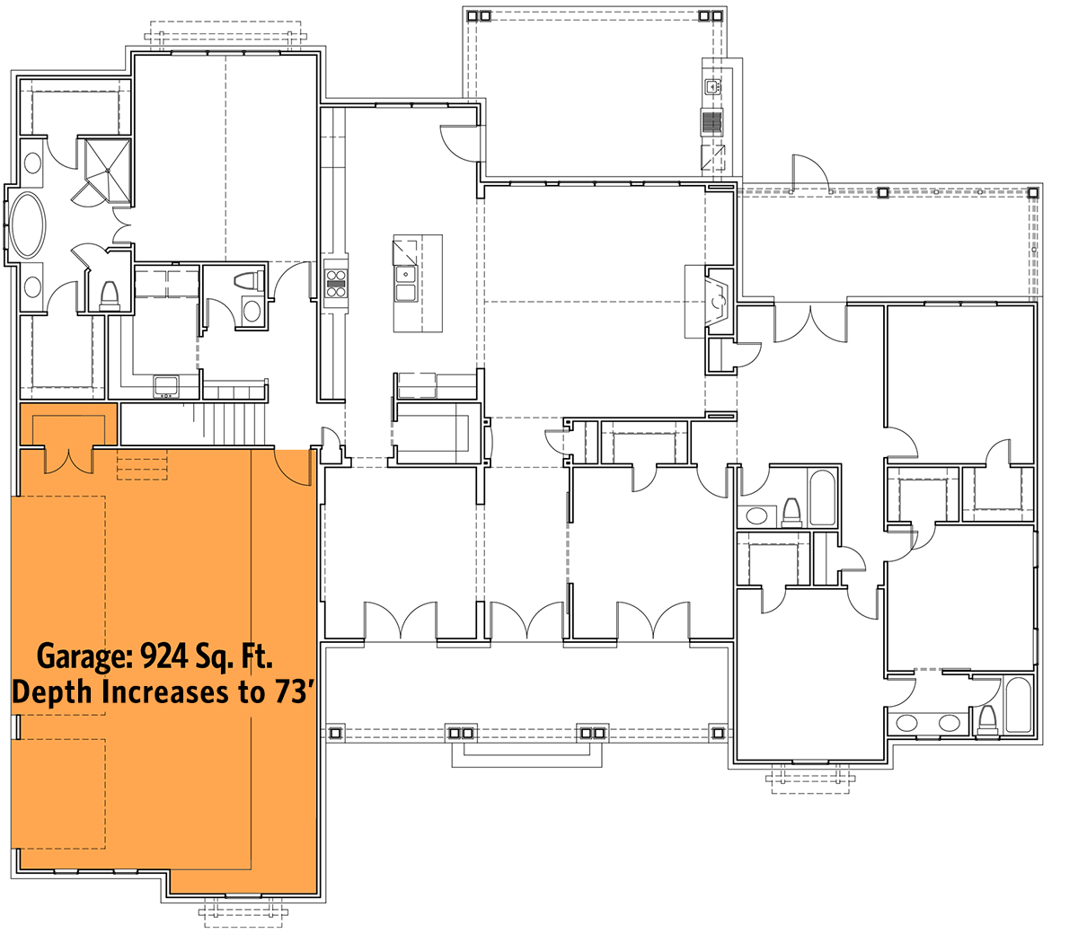 Plan 16918WG: 4-Bedroom Modern Farmhouse Plan with Three Fresh Air Spaces - 3077 Sq Ft - Floor Plan - Optional 3-Car Side Garage  - Country, Farmhouse, Modern Farmhouse, New American, Southern