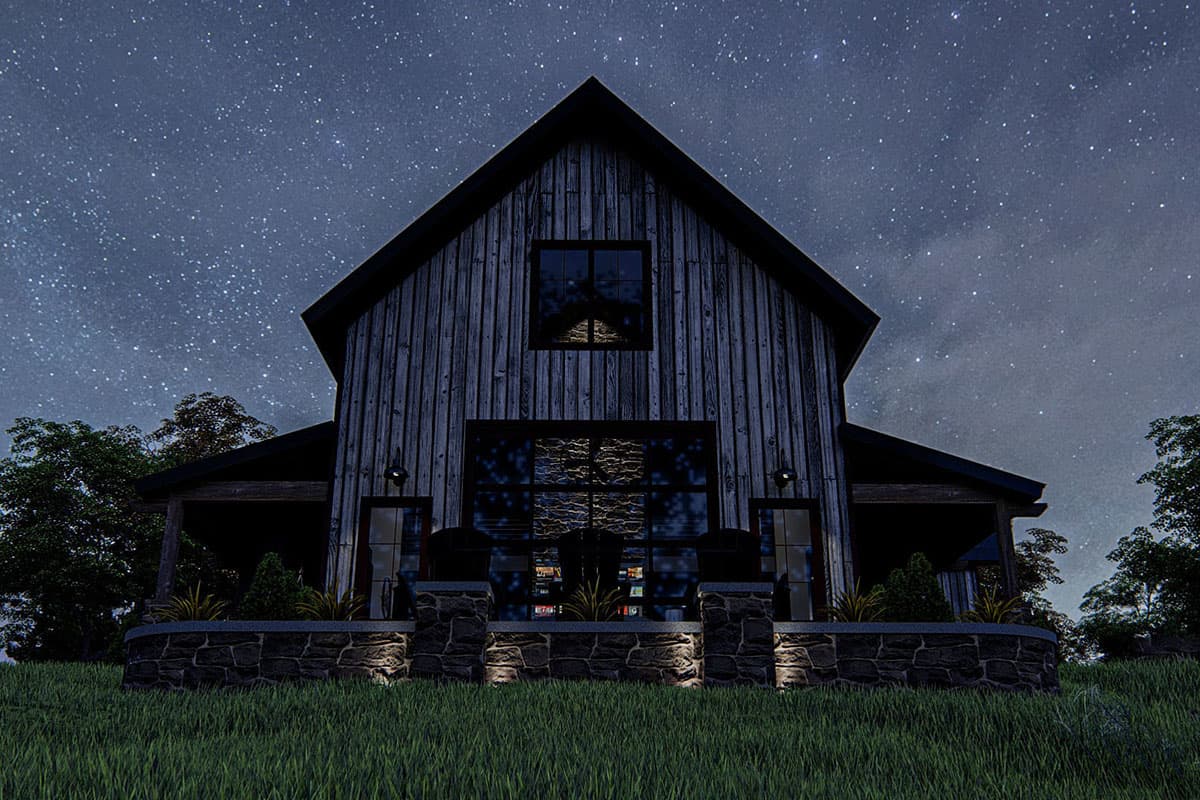 Plan 62873DJ: Modern Mountain House Plan with Great Room Open to Upstairs Loft - Image #5 - Barndominium, Craftsman, Mountain, Vacation