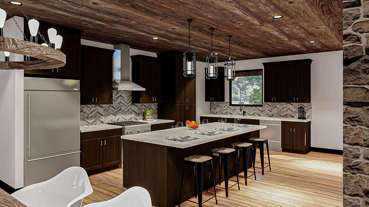 Plan 62873DJ: Modern Mountain House Plan with Great Room Open to Upstairs Loft - Image #10 - Barndominium, Craftsman, Mountain, Vacation