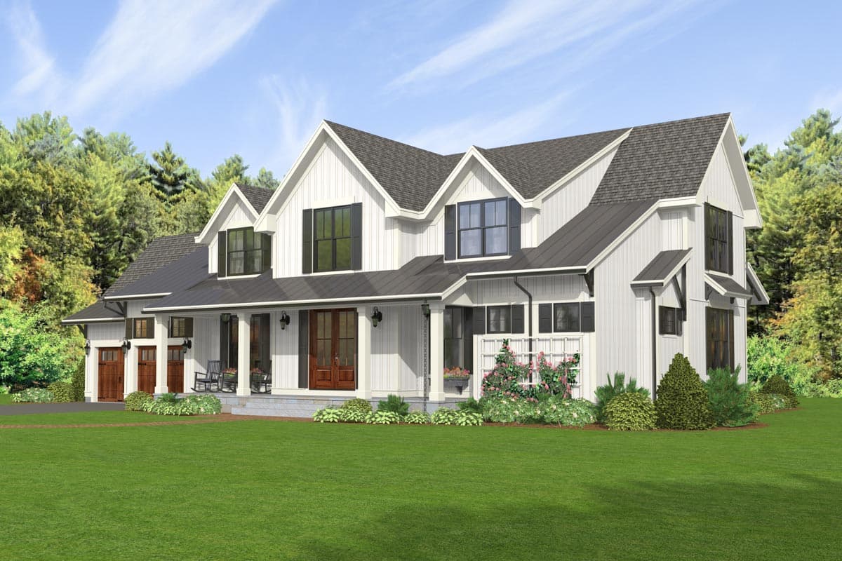 Plan 654007KNA: Exclusive Modern Farmhouse Plan with First-Floor Master - Image #5 - Country, Farmhouse, Modern Farmhouse, New American