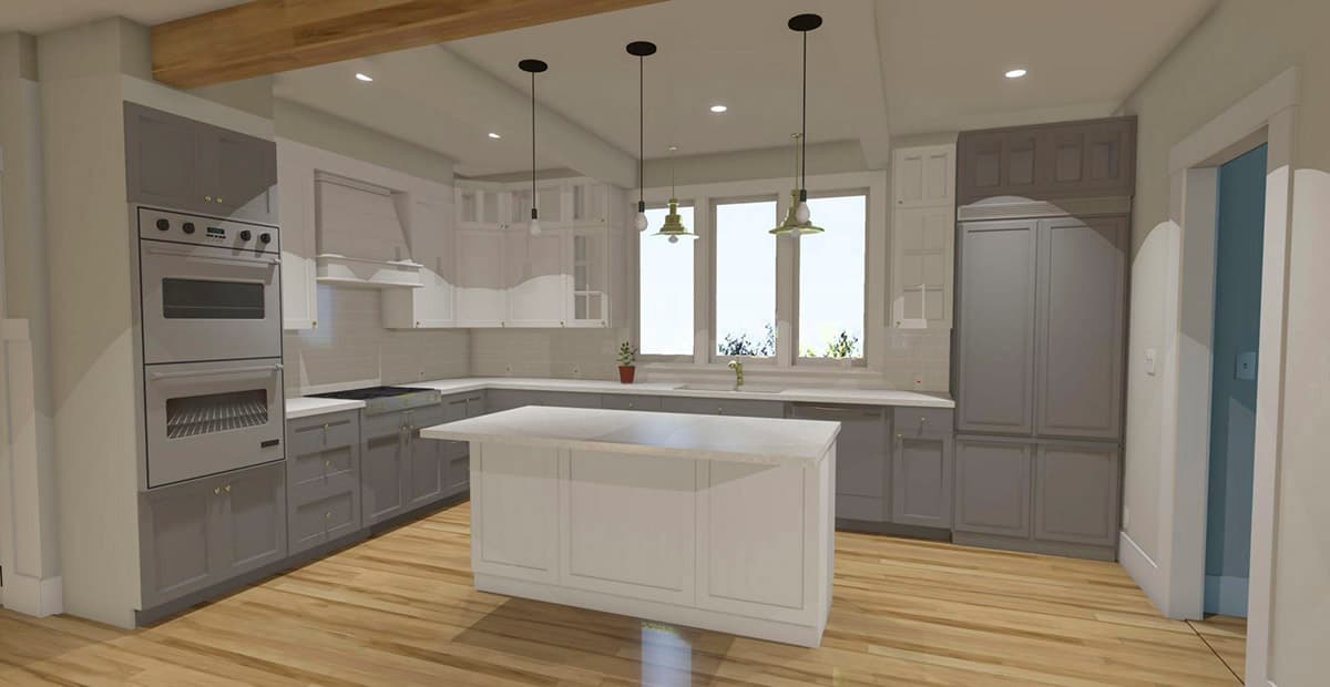 Plan 765023TWN: Country Cottage with L-Shaped Rear Porch - 2500 Sq Ft - Image #4 - Cottage, Country, Traditional