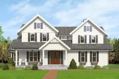 Exclusive Modern Farmhouse with Main-Floor Master Suite