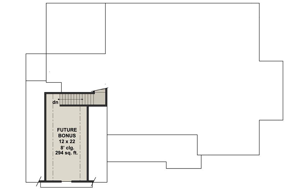 Plan 14686RK: 3-Bed New American Farmhouse Plan with Corner Covered Porch in Back - Floor Plan - Bonus Level - Country, Farmhouse, Modern Farmhouse, New American, Southern
