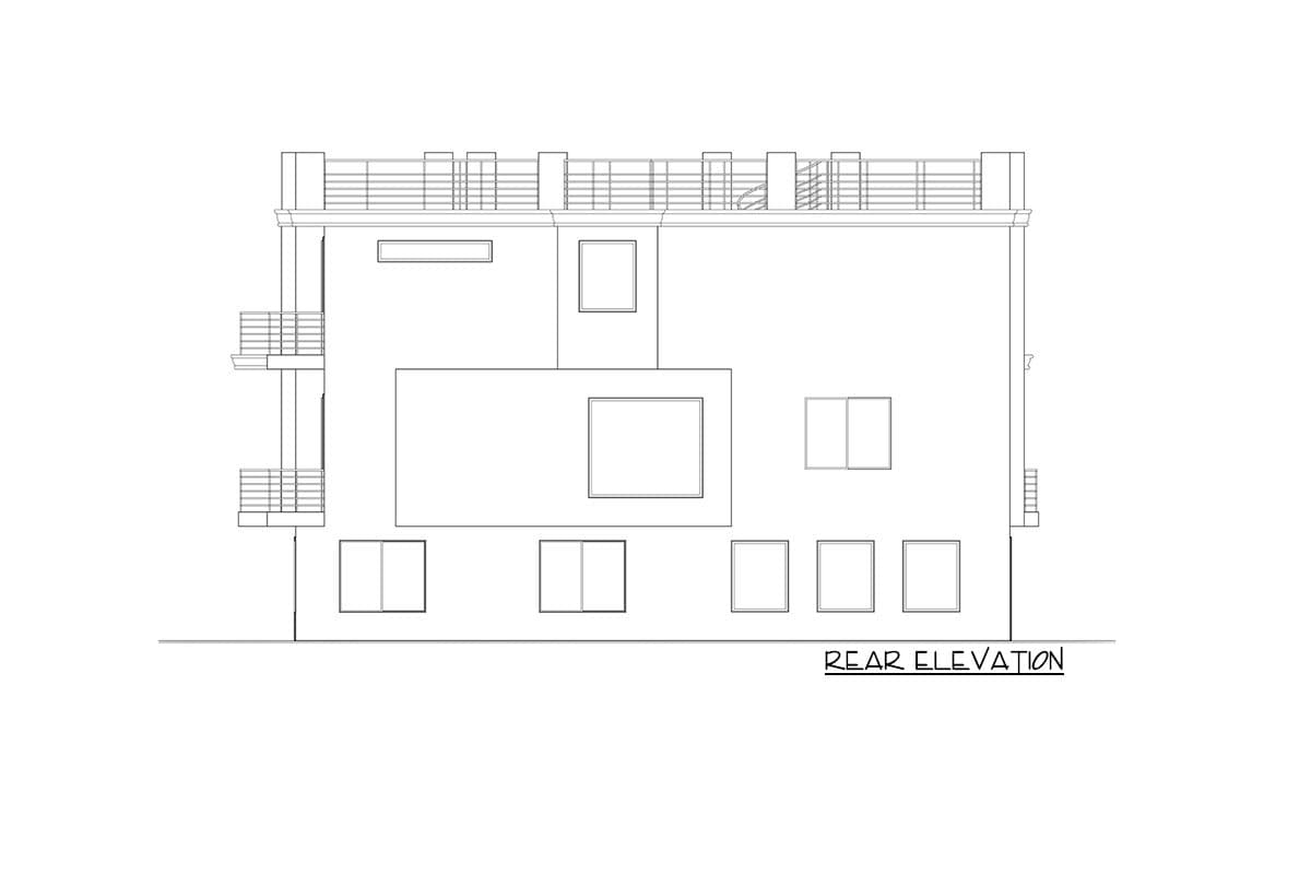 Plan 666087RAF: 3-Story Contemporary Home Plan with Expansive Rooftop Deck - Image #7 - Contemporary, Modern, Northwest