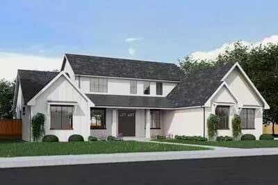 Exclusive Farmhouse Plan with Eat-in Kitchen