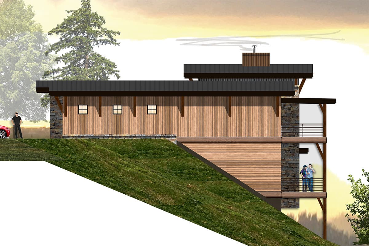 Plan 18883CK: 3-Bed Contemporary House Plan Ideal for Sloped Lot - Image #5 - Contemporary, Modern, Mountain, Northwest, Rustic