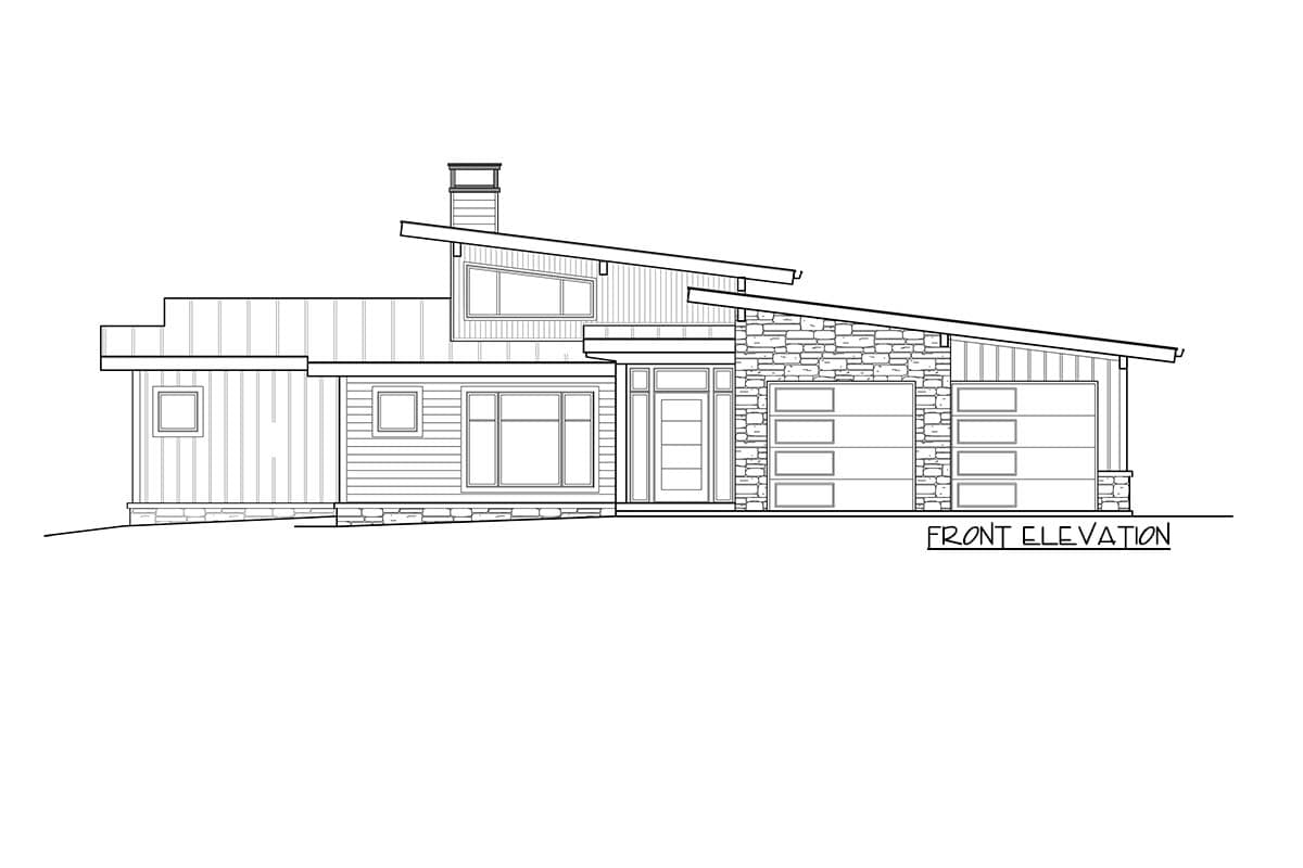Plan 18883CK: 3-Bed Contemporary House Plan Ideal for Sloped Lot - Image #6 - Contemporary, Modern, Mountain, Northwest, Rustic