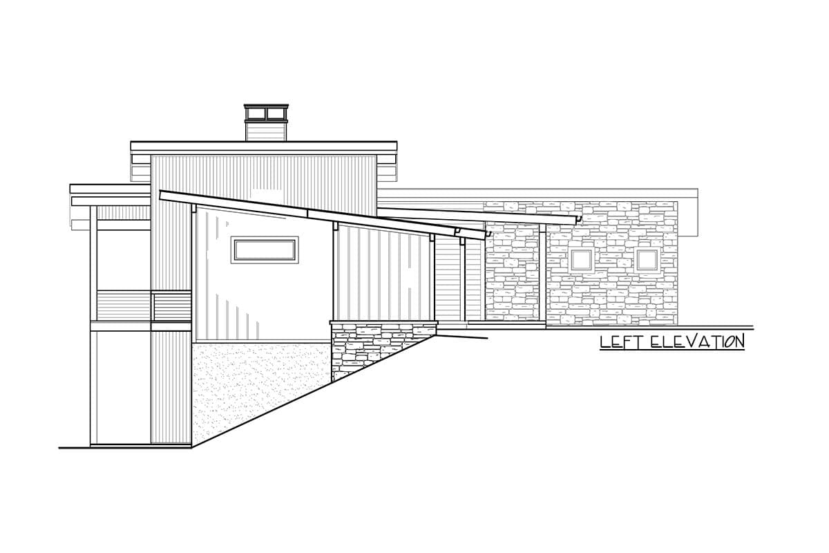 Plan 18883CK: 3-Bed Contemporary House Plan Ideal for Sloped Lot - Image #7 - Contemporary, Modern, Mountain, Northwest, Rustic
