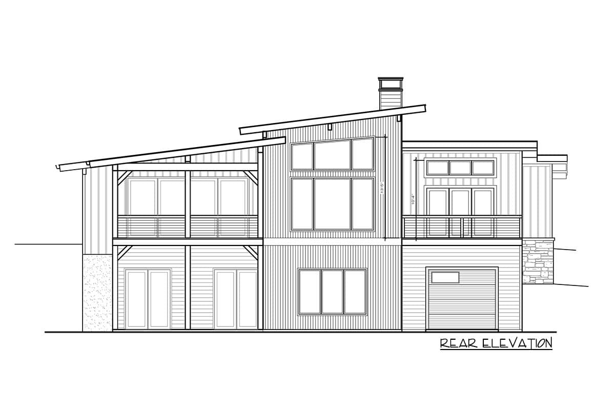 Plan 18883CK: 3-Bed Contemporary House Plan Ideal for Sloped Lot - Image #8 - Contemporary, Modern, Mountain, Northwest, Rustic