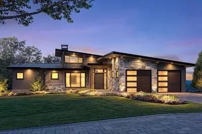 3-Bed Contemporary House Plan Ideal for Sloped Lot