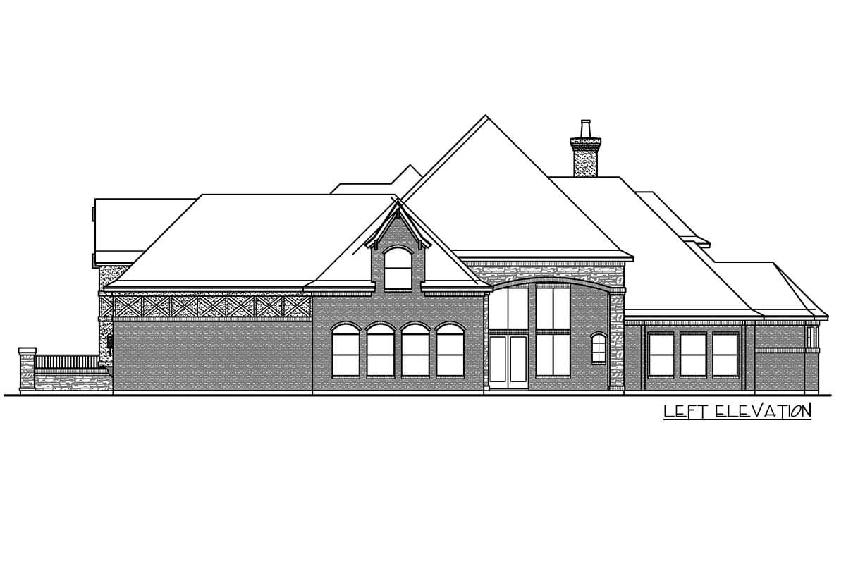 Plan 36614TX: Luxury Chateau-Style House Plan with Main-Floor Master - Image #15 - European, French Country
